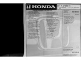 2016 Honda Pilot EX Window Sticker