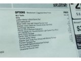 2016 Porsche 911 Turbo S Coupe Window Sticker