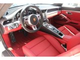 2016 Porsche 911 Turbo S Coupe Black/Garnet Red Interior
