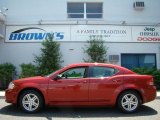 2008 Inferno Red Crystal Pearl Dodge Avenger SXT #10591920