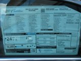 2015 Cadillac ATS 2.0T Luxury Sedan Window Sticker