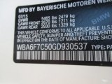 2016 BMW 6 Series 650i xDrive Convertible Info Tag