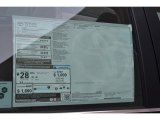 2016 Toyota Camry SE Window Sticker