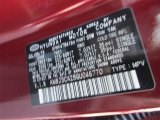 2016 Tucson Color Code for Ruby Wine - Color Code: S5W