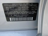 2016 Sonata Hybrid Color Code for Starlight Silver - Color Code: Y7S