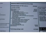 2016 Audi A4 2.0T Premium Plus Window Sticker