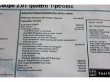 2015 Audi A5 Premium Plus quattro Coupe Window Sticker