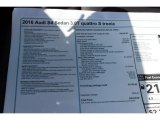 2016 Audi S4 Premium Plus 3.0 TFSI quattro Window Sticker