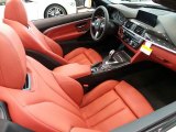 2016 BMW 4 Series 435i xDrive Convertible Coral Red Interior