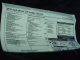2016 Audi allroad Premium Plus quattro Window Sticker