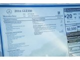 2016 Mercedes-Benz GLE 350 Window Sticker