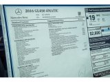 2016 Mercedes-Benz GL 450 4Matic Window Sticker