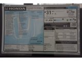 2016 Honda Accord EX Sedan Window Sticker