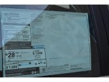 2016 Toyota Camry LE Window Sticker