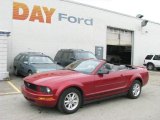 2008 Dark Candy Apple Red Ford Mustang V6 Deluxe Convertible #10726117