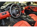 2016 BMW 4 Series 428i Gran Coupe Coral Red Interior