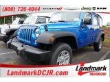 2016 Hydro Blue Pearl Jeep Wrangler Unlimited Sport 4x4 #107659864