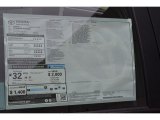 2016 Toyota Corolla S Special Edition Window Sticker