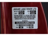 2016 F-TYPE Color Code for Italian Racing Red Metallic - Color Code: 1AF