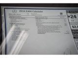 2016 Mercedes-Benz E 400 Cabriolet Window Sticker
