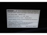 2015 Maserati GranTurismo Convertible GrandCabrio Sport Info Tag