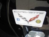 2014 Chevrolet Corvette Stingray Coupe Z51 Info Tag