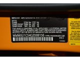 2016 Hardtop Color Code for Volcanic Orange - Color Code: B70