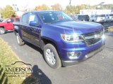 2016 Laser Blue Chevrolet Colorado LT Crew Cab #107952486