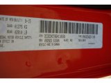 2016 Charger Color Code for TorRed - Color Code: PR3