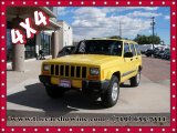 2001 Solar Yellow Jeep Cherokee Sport 4x4 #108230698