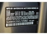 2012 X3 Color Code for Space Gray Metallic - Color Code: A52