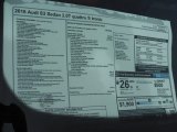 2016 Audi S3 2.0T Premium Plus quattro Window Sticker