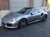 2014 Porsche 911 Turbo S Coupe Front 3/4 View