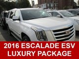 2016 Crystal White Tricoat Cadillac Escalade ESV Luxury 4WD #108353450