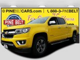2015 Rally Yellow Chevrolet Colorado LT Crew Cab #108374806