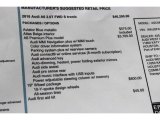 2016 Audi A6 2.0 TFSI Premium Plus Window Sticker