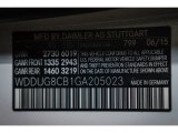 2016 S Color Code for designo Diamond White Metallic - Color Code: 799