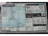 2016 Honda HR-V LX Window Sticker