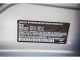 2016 4 Series Color Code for Glacier Silver Metallic - Color Code: A83