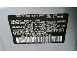 2016 Subaru Crosstrek Hybrid Info Tag