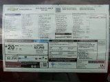 2016 Chevrolet Colorado LT Extended Cab 4x4 Window Sticker