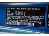 2016 M235i Color Code for Estoril Blue Metallic - Color Code: B45