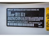 2016 4 Series Color Code for Mineral White Metallic - Color Code: A96