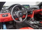 2016 BMW 4 Series 435i Coupe Coral Red Interior