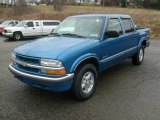 2001 Bright Blue Metallic Chevrolet S10 LS Crew Cab 4x4 #10930058