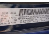 2016 Compass Color Code for True Blue Pearl - Color Code: PBU