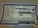 2016 Maserati Quattroporte GTS Window Sticker