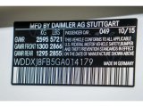 2016 S Color Code for designo Cashmere White Metallic (matte) - Color Code: 049