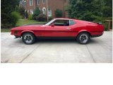 Bright Red Ford Mustang in 1972