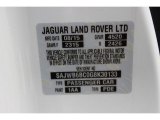 2016 F-TYPE Color Code for Polaris White - Color Code: 1AA